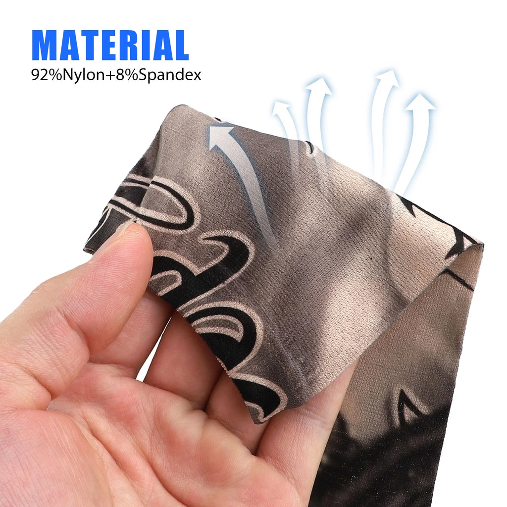 10Pcs UV Protection Cooling Arm Sleeves, UPF 50 Compression Sun Sleeves for Men Women for Running, Cycling, Fishing, Golf, Volleyball, Basketball